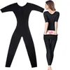 Body Shaper Kobiet Spoiwa i Shapers Pełna Długość Body Plus Rozmiar S-3XL 100 kg Midi Rękaw Odchudzanie brzucha Tummy Shap