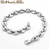 Bracelet en acier inoxydable 316L 5 ~ 11mm grains de café lien chaîne argent or noir bijoux hommes femmes cadeau SC13 B