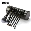 7 Pcs Noir Pinceaux De Maquillage Ensemble Poudre Fond De Teint Ombre À Paupières Sourcils Cils Maquillage Brosse Kits Pinceaux Cosmétiques Avec Brosse Barrel