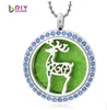 Fashion-colorful deer 30mm Round glossy magnet can be open 316L Stainless steel perfume pendant fit necklace without chain