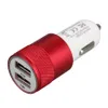 Metal Dual USB Car Charger Adapter 3.1A 2 USB Ports Universal Charging Adapters för Samsung Smart Phone -surfplatta