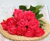 Романтическая розовая роза цветок DIY шелковые цветы свежие флорес для свадьбы вечеринка дома праздник украшения GB519