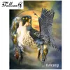 FULLCANG bricolage 5d mosaïque couture plein carré diamant broderie aigle animaux diamant peinture point de croix kits D545