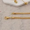 FINE4U N290 Hundra $100 Dollar Bill Hängsmycke Guldfärg Rostfritt stål Box Chain Halsband för män kvinnor