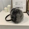 Novo estilo feminino inverno quente real pele de raposa earmuffs proteção de ouvido macio muff31919213241360