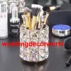 New style crystal Golden Candle Holders Hollow Crystal Wedding Table Candelabra Centerpiece Flower Rack Road Lead For Home Decor best563