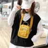 Diseñador-Mujeres Color Puro Casual Tote Bolsa Al Aire Libre Bolso de Lona Cremallera Paquete de Hombro Bolsos Cruzados para Mujeres con Correa Ancha para el Hombro/E