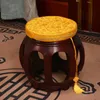 Coussins de siège ronds de luxe, en brocart de soie, nœud chinois, antidérapant, tabouret de tambour, décoration de la maison, dernière collection