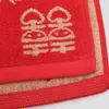 factory direct cotton red red letter towel wedding gift 3474cm men and women wash face towel soft water can be customized