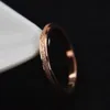 Ny notering Vintage 2mm Frostat Titanium Steel Ring Rose Gold Engagement Wedding Rings Smycken för Women Anneau