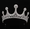 Diademi da sposa di lusso Corona di cristallo con strass di alta qualità barocca La regina Capelli con diamanti Accessori per capelli in argento brillante con principessa LD652