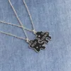 Trendy Best Friends Pendant Necklace Geometric Puzzle Necklace for Women Silver Link Chain Bff Friendship Jewelry Choker Necklace Gifts