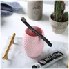 Keramisk badrum tvätt kopp set härlig nordisk enkel emulsion flaska tandborste kopp tvål skål toalettredskap