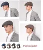 Stand Focus Unisex Women Men Newsboy Ivy Golf Driving Hat Cap Herringbone Fashion Wool Blend Tweed Fall Winter