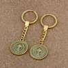 20Pcslots Keychain St Benedict De Nursia Pattern Medal Charms Pendants Key Ring Travel Protection DIY Jewelry A556f74962872623020