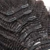 VMAE brasileiro de 12 a 26 polegadas 100g 120g 140g 160g cor natural Afro Kinky Curly 4C Virgin Human Hair Clip em