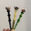 3 tipi di strumenti per Dabber in vetro Cera Olio Tabacco da fumo Dab Cap Quarzo Banger Chiodo in vetro Bong Accessori per fumatori Dab Stick Strumento per intaglio