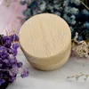 Beech Wood Small Round Storage Box Retro Vintage Ring Box for Wedding Natural Wooden Jewelry Case ZZA1360a