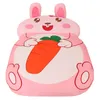 Dorimytrader Kawaii Cartoon Pink Rabbit Beanbag Morbido peluche Bunny Letto Divano Materasso Tappeto Tatami Decorazione per la ragazza Regalo DY60848