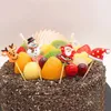 Décoration de gâteau 3D père noël bonhomme de neige, décoration de gâteau de fête de noël en résine, poupées de dessin animé mignonnes, drapeaux de décoration de gâteau