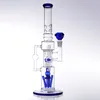 Tuyau de fumée en verre de conception unique Bong Narguilés 16 pouces Dab Rig Percolateurs bulle pour accessoires de fumer