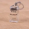 Cube Car Perfume Bottle suspendu creux Ornement d'ornement Freincheur d'air pour les huiles essentielles Percettes de diffuseur Bouteille en verre vide PE4704550