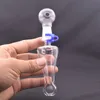 Nouveau design transparent en verre à main de verre tuyau à huile protable en verre de poche tabac à fumer