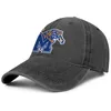 Elegant memphis tigers basketblå logotyp unisex denim baseball cap monterade söta hattar logo grå kamouflage kokosnöt träd kärna rök215b