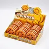 Dry herb Grinder Cookie Biscuit Hamburger Style Grinders Smoking Metal Zinc Alloy 2-pieces Tobacco Burger Shape Muller Crusher