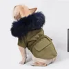 暖かい冬の犬の服の豪華な毛皮の犬のコート小さい犬の風邪の服のためのパーカーフリース裏地付き子犬ジャケット