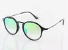 Partihandel-Ny Soscar 2447-F Vintage Solglasögon för män Designer Retro Solglasögon Metallram Flash Spegel Glaslins Toppkvalitet Glasögon