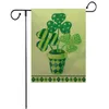 St Patrick's Day Mini Banner Garden Backyard Cartoon Människor Festival Irländsk flagga Grön Shamrock Party Tillbehör Heminredning