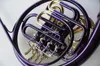 Brand New Single French Horn Bb Purple Destacável sino Instrumentos musicais profissionais Com Case Frete Grátis