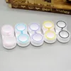 Contact Lens Case Holder Plastic Objective Travel Portable Case Storage Container Colorful Eye Box Fast Shipping F3550