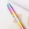 Ny Rainbow Rose Gold Metal Ballpoint Pen Studentlärare Skrivande Presentreklam Signatur Business Pen Stationery Office Supplies