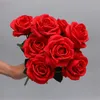 Falso Francês Rose (10 cabeças / grupo) 17,32" comprimento de simulação rosas para o casamento Início decorativa Flores artificiais