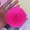 15 Colors 8CM Fluffy Faux Fur Ball Keychains Women Girls Car school Bag Key Ring Cute Pompom Key Chain Jewelry accessories
