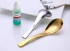 Högkvalitativ 304 Rostfritt Stål Soppa Spoon Plating Color Gold Black Rose Gold Court Sked 14.7 * 4cm Rund Bottom Scoop