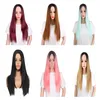 Ny stil peruk lång rak syntetiska peruker naturliga hårfäste olika färger fiber hår 220gpack 26 tum6555692