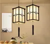 Nieuwe Chinese Black Iron Hanglampen Simple Restaurant Woonkamer Club Lampen Japanse Pendan Lamp Bird Cage Hanging Lamp