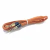 Tyg Braided Flat Car Aux Audio Cable Extended Extracables för Samsung Android Phone PC MP3