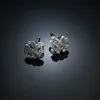 New arrival Sparkling clover Stud Earring Fashion Jewelry with Original box for Pandora 925 Silver Wedding Gift Earrings set