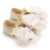 New Baby Girls Shoes Newborn 2 Colors Fashion Big Bow Comfortable Soft Sole Shoes Princess First Walker Kids Shoes