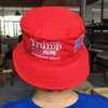 Nuovo Trump 2020 Cappello a secchiello Cappelli estivi per uomo Cappello da pescatore Donna Cappello hip-hop Presidente americano Elezione Ricamo Cappellini da trekking