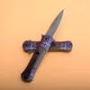 Commercio all'ingrosso marchio Jeep Coltelli Dagger Double Edge pieghevole lama coltello da tasca di legno Stampa Maniglia tattica della lama di sopravvivenza sopravvivenza esterna Gear