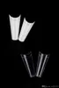 500pcs per Bag Half Cover Ballerina False Nails 10 Sizes French Coffin Fake Nails Natural Flat Shape NA602