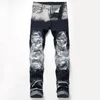 Camo Herren Distressed Ripped Jeans Camouflage Mode Stretch Hip Hop Denim Männer Streetwear 991 992