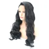 High Quality Fashion Natural European American Wig African Black Big Wave Curly Half - hand hooked Wig Lace Front