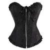 Vintage Sexy Corsets Et Bustiers Zipper Avant Gothique Floral Overbust Corset Body Trainer Shapewear Top Plus La Taille S-6XL