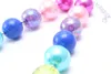 Ny ankomst! Verkligen vackert barn chunky halsband regnbåge färg design bubblegum pärla chunky halsband barn smycken för småbarn tjejer